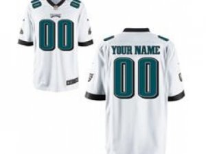 Men\'s Nike Philadelphia Eagles Customized Game White Jerseys (S-4XL)