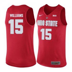 Ohio State Buckeyes #15 Kam Williams Red College Basketball Jersey