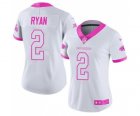 Women's Nike Atlanta Falcons #2 Matt Ryan Limited Rush Fashion Pink NFL Jersey