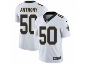 Mens Nike New Orleans Saints #50 Stephone Anthony Vapor Untouchable Limited White NFL Jersey