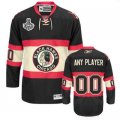 Customized Chicago Blackhawks Jersey Black Third Stanley Cup Finals Man Hockey