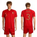Portugal #3 Home 2018 FIFA World Cup Soccer Jersey
