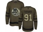 Adidas New York Islanders #91 John Tavares Green Salute to Service Stitched NHL Jersey