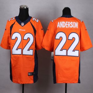 Nike Denver Broncos #22 Anderson Orange jerseys(Elite)