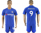 2017-18 Chelsea 9 MORATA Home Soccer Jersey