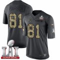 Youth Nike New England Patriots #81 Clay Harbor Limited Black 2016 Salute to Service Super Bowl LI 51 NFL Jersey