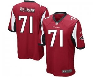 Men\'s Nike Atlanta Falcons #71 Kroy Biermann Game Red Team Color NFL Jersey