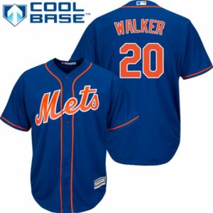 Mens Majestic New York Mets #20 Neil Walker Authentic Royal Blue Alternate Home Cool Base MLB Jersey