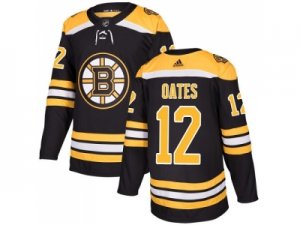 Men Adidas Boston Bruins #12 Adam Oates Black Home Authentic Stitched NHL Jersey