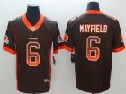 Nike Browns #6 Baker Mayfield Brown Drift Fashion Limited Jersey