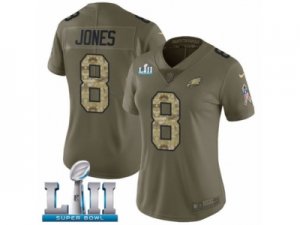 Women Nike Philadelphia Eagles #8 Donnie Jones Limited Olive Camo 2017 Salute to Service Super Bowl LII NFL Jersey