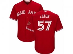 Youth Majestic Toronto Blue Jays #57 Mat Latos Replica Red Canada Day MLB Jersey