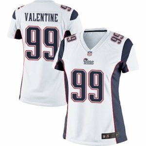 Women\'s Nike New England Patriots #99 Vincent Valentine Limited White NFL Jersey