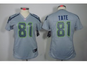 Nike Women NFL Seattle Seahawks #81 Golden Tate grey Jerseys