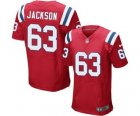 Mens Nike New England Patriots #63 Tre Jackson Elite Red Alternate NFL Jersey