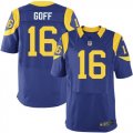 Nike St. Louis Rams #16 Jared Goff Royal Blue Alternate Men's Stitched NFL Elite Jersey