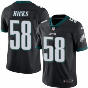 Youth Nike Philadelphia Eagles #58 Jordan Hicks Limited Black Rush NFL Jersey