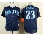 mlb jerseys seattle mariners #23 cruz dk.blue[2014 new]