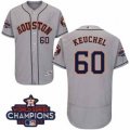 Astros #60 Dallas Keuchel Grey Flexbase Authentic Collection 2017 World Series Champions Stitched MLB Jersey