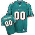Customized Miami Dolphins Jersey Eqt Green Team Color Football