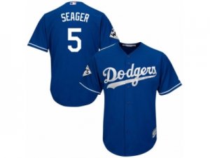 Youth Majestic Los Angeles Dodgers #5 Corey Seager Replica Royal Blue Alternate 2017 World Series Bound Cool Base MLB Jersey