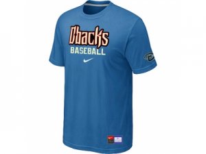 Arizona Diamondbacks Crimson light Blue Nike Short Sleeve Practice T-Shirt