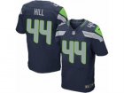 Mens Nike Seattle Seahawks #44 Delano Hill Elite Steel Blue Team Color NFL Jersey