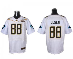 2016 PRO BOWL Nike Carolina Panthers #88 Greg Olsen white jerseys(Elite)