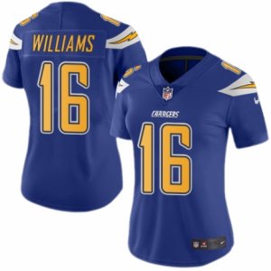 Women\'s Nike San Diego Chargers #16 Tyrell Williams Limited Electric Blue Rush NFL Jersey