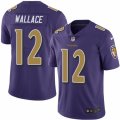 Mens Nike Baltimore Ravens #12 Mike Wallace Limited Purple Rush NFL Jersey