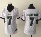 Women Nike Philadelphia Eagles #7 Sam Bradford white jerseys