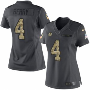 Women\'s Nike Pittsburgh Steelers #4 Jordan Berry Limited Black 2016 Salute to Service NFL Jersey