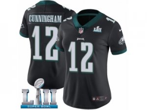 Women Nike Philadelphia Eagles #12 Randall Cunningham Black Alternate Vapor Untouchable Limited Player Super Bowl LII NFL Jersey