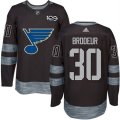 St. Louis Blues #30 Martin Brodeur Black 1917-2017 100th Anniversary Stitched NHL Jersey
