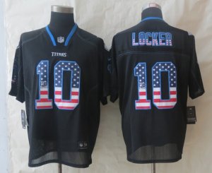 Nike Tennessee Titans #10 Locker Black Jerseys(USA Flag Fashion Elite)