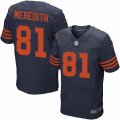 Men's Nike Chicago Bears #81 Cameron Meredith Elite Navy Blue 1940s Throwback Alternate NFL Jersey