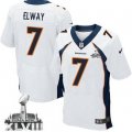 Nike Denver Broncos #7 John Elway White Super Bowl XLVIII NFL Jersey(2014 New Elite)