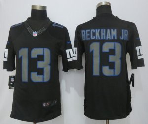 Nike New York Giants 13 Beckham jr Black Jerseys(Impact Limited)
