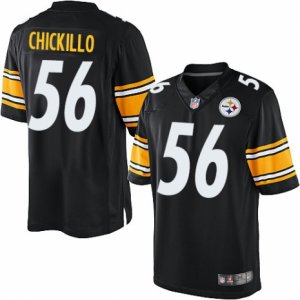 Mens Nike Pittsburgh Steelers #56 Anthony Chickillo Limited Black Team Color NFL Jersey