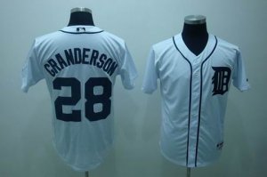 mlb detroit tigers #28 granderson white