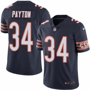 Mens Nike Chicago Bears #34 Walter Payton Limited Navy Blue Rush NFL Jersey