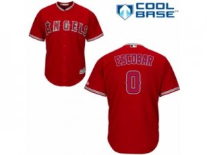 Youth Majestic Los Angeles Angels of Anaheim #0 Yunel Escobar Replica Red Alternate Cool Base MLB Jersey