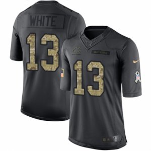 Men\'s Nike Chicago Bears #13 Kevin White Limited Black 2016 Salute to Service NFL Jersey