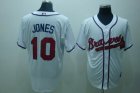 mlb atlanta braves #10 jones white[cool base]