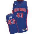 Mens Adidas Detroit Pistons #43 Grant Long Swingman Royal Blue Road NBA Jersey