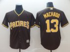 Padres #13 Manny Machado Brown Cool Base Jersey