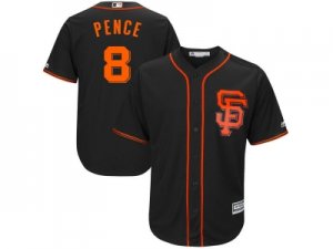 San Francisco Giants #8 Hunter Pence Black Alternate 2017 Cool Base Jersey