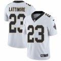 Mens Nike New Orleans Saints #23 Marshon Lattimore White Vapor Untouchable Limited Player NFL Jersey