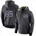 NFL Mens Nike Oakland Raiders #89 Amari Cooper Stitched Black Anthracite Salute to Service Player Performance Hoodie