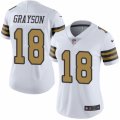 Women's Nike New Orleans Saints #18 Garrett Grayson Limited White Rush NFL Jersey